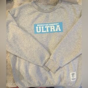 Monster Energy Ultra Gray Sweater Womens Large EUC
